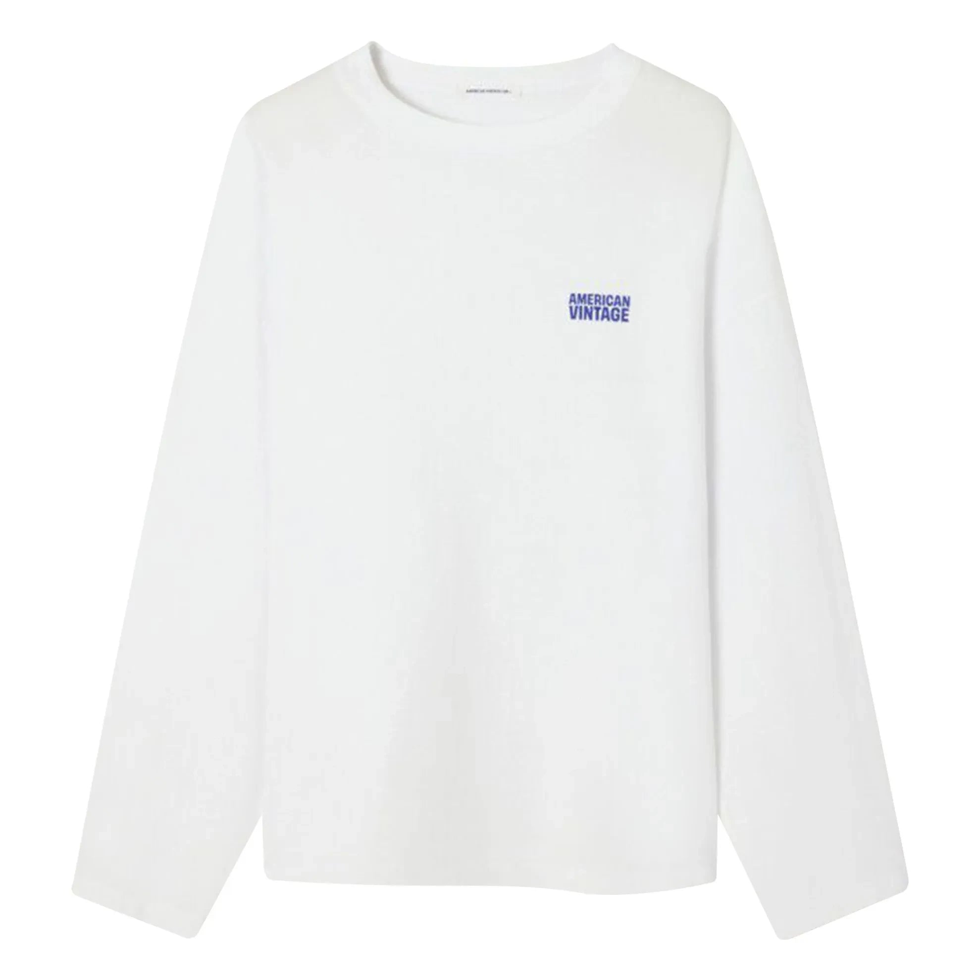 American Vintage - Gixy Cotton Long Sleeve T-Shirt | White