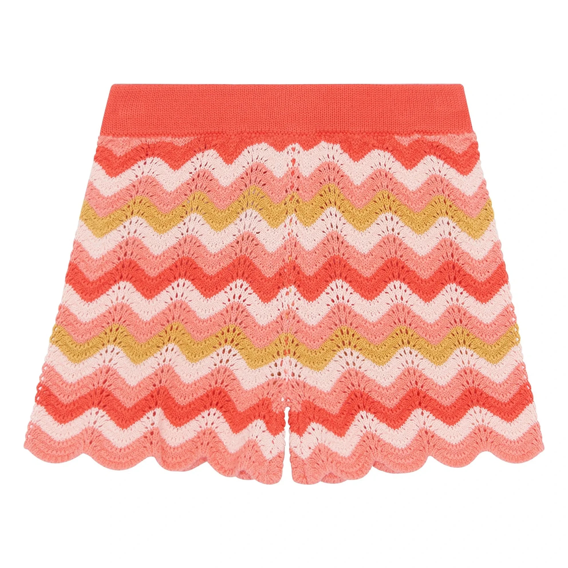 Bonton – Häkel-Nines-Shorts | Koralle