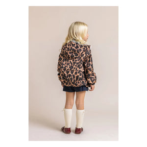 Flotte – Wasserabweisende Windjacke Bastille Leopard Recycelte Fasern | Braun