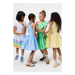 Molo - Cissa Regenbogen Kleid aus Bio-Baumwolle | Weiß