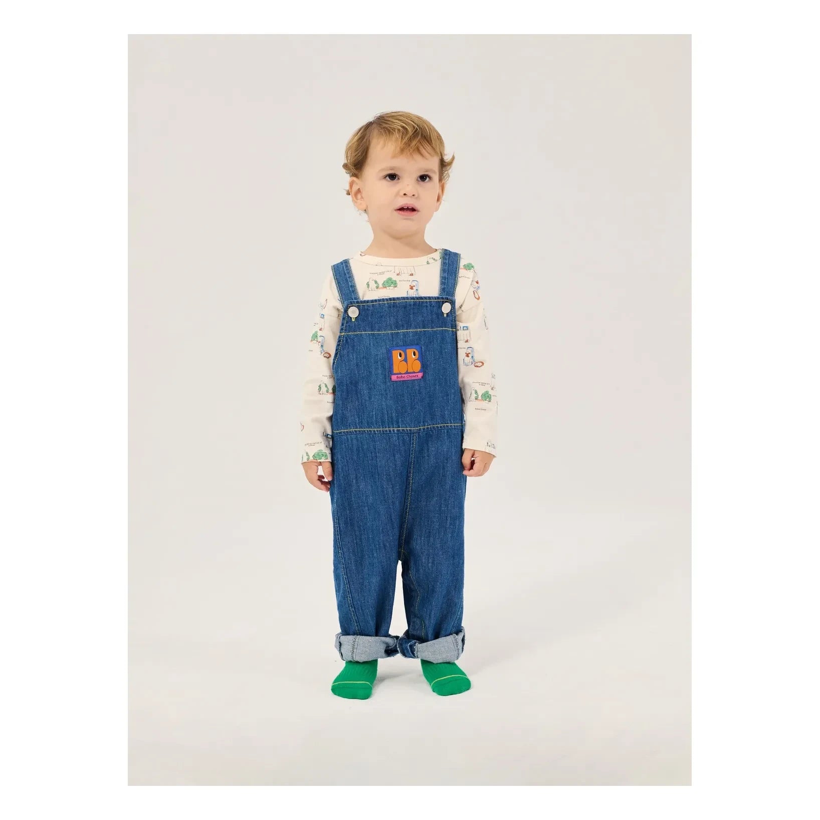 Bobo Choses - Blaue Latzhose aus Bio-Baumwolle