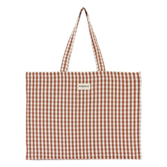 Gabrielle Paris – Wochenendtasche aus Moka-Karo | Mokka
