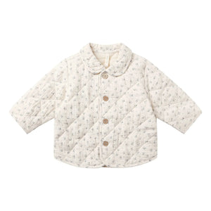 Quincy Mae - Fleurie Quilted Jacket Organic Cotton Gauze | Ecru