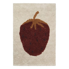 Ferm Living Kids - Fruiticana Çilekli Yün Halı
