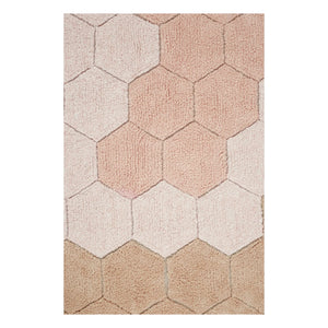 Lorena Canals - Teppich Honeycomb rund | Rosa