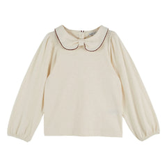 Emile et Ida - Organic Cotton Collared T-Shirt | Ecru