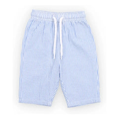 the new society - Almond Striped Seersucker Baby Pants | Light Blue