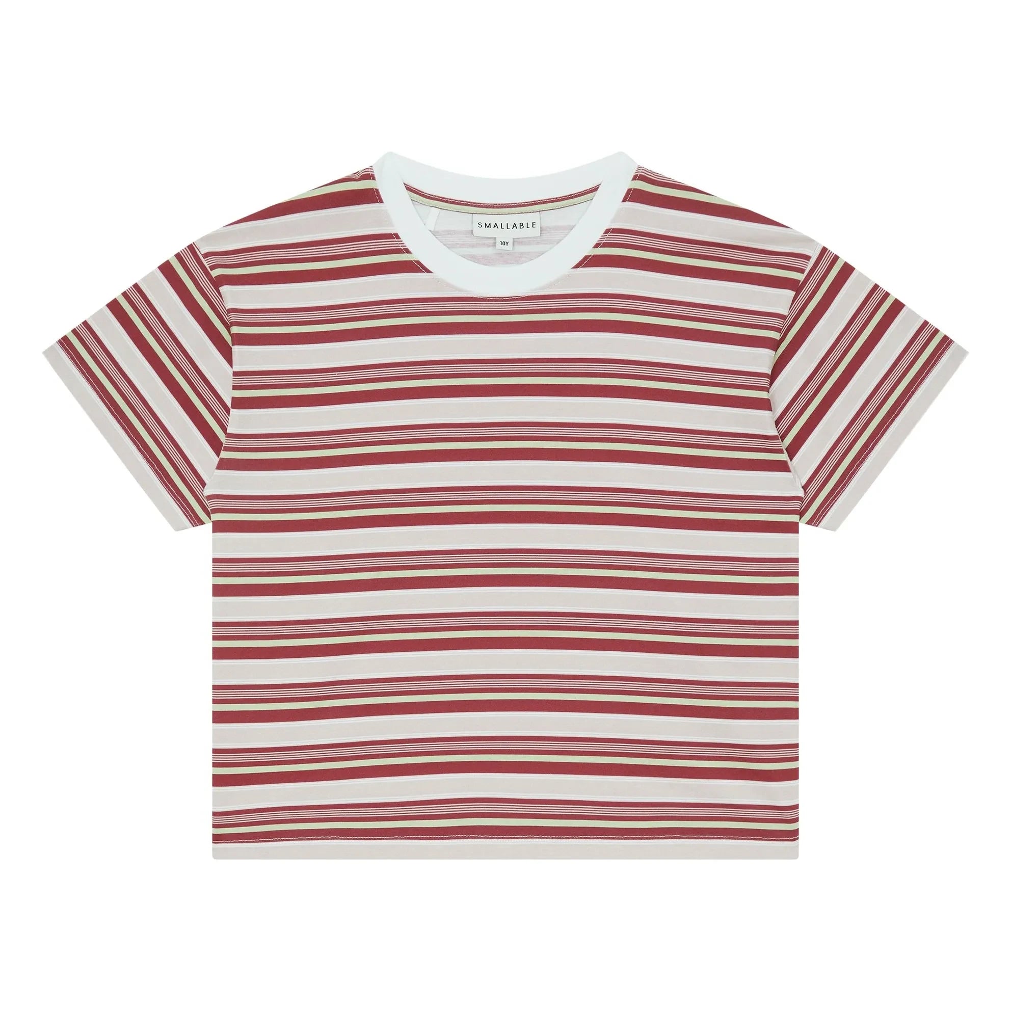 Smallable Kid - Liv Gestreiftes T-Shirt aus Bio-Baumwolle | Kirschrot