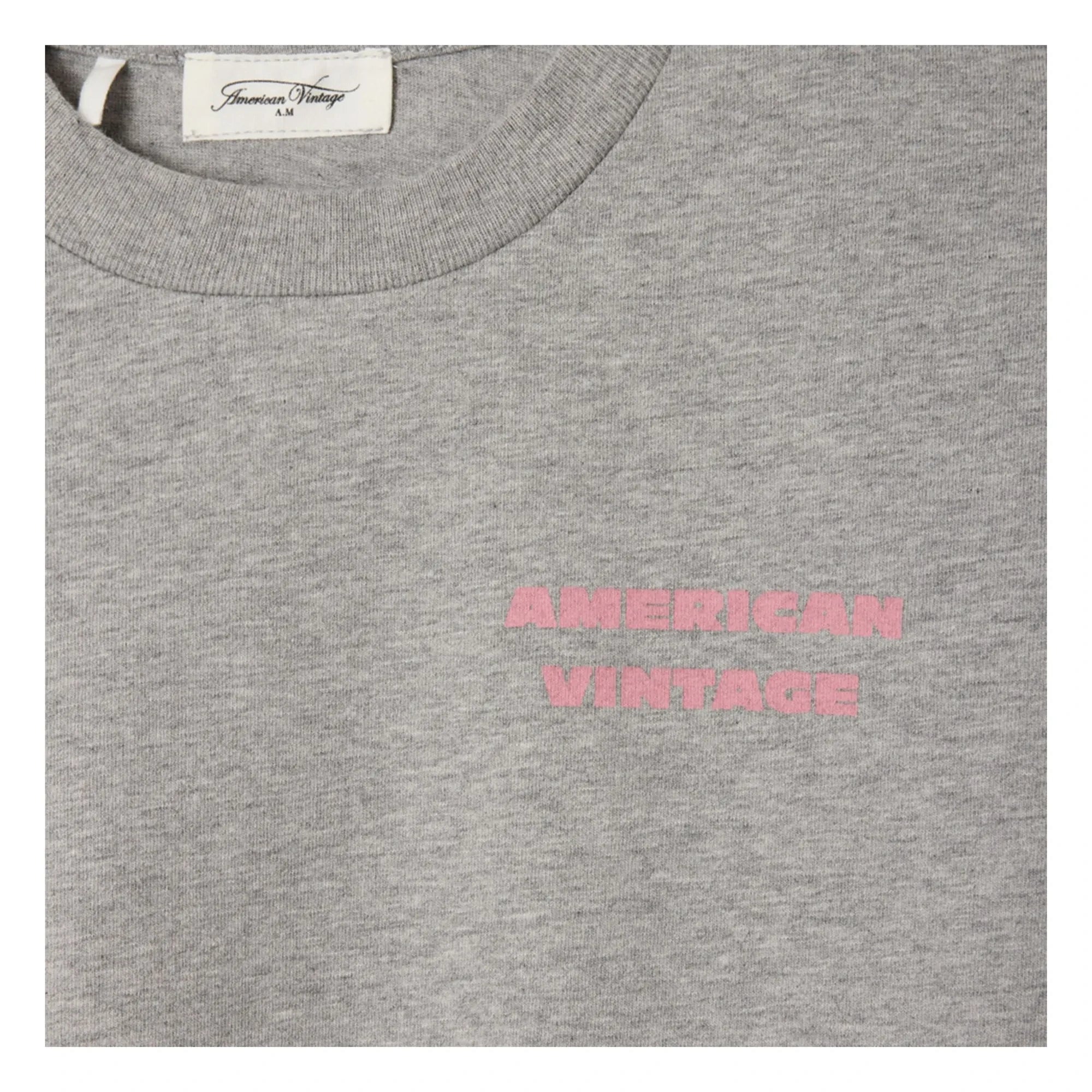 American Vintage - Fizvalley Games Uzun Kollu Tişört | Heather grey