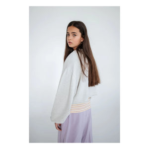 Repose AMS - Organic Cotton Crop Sweatshirt | Gray Melange