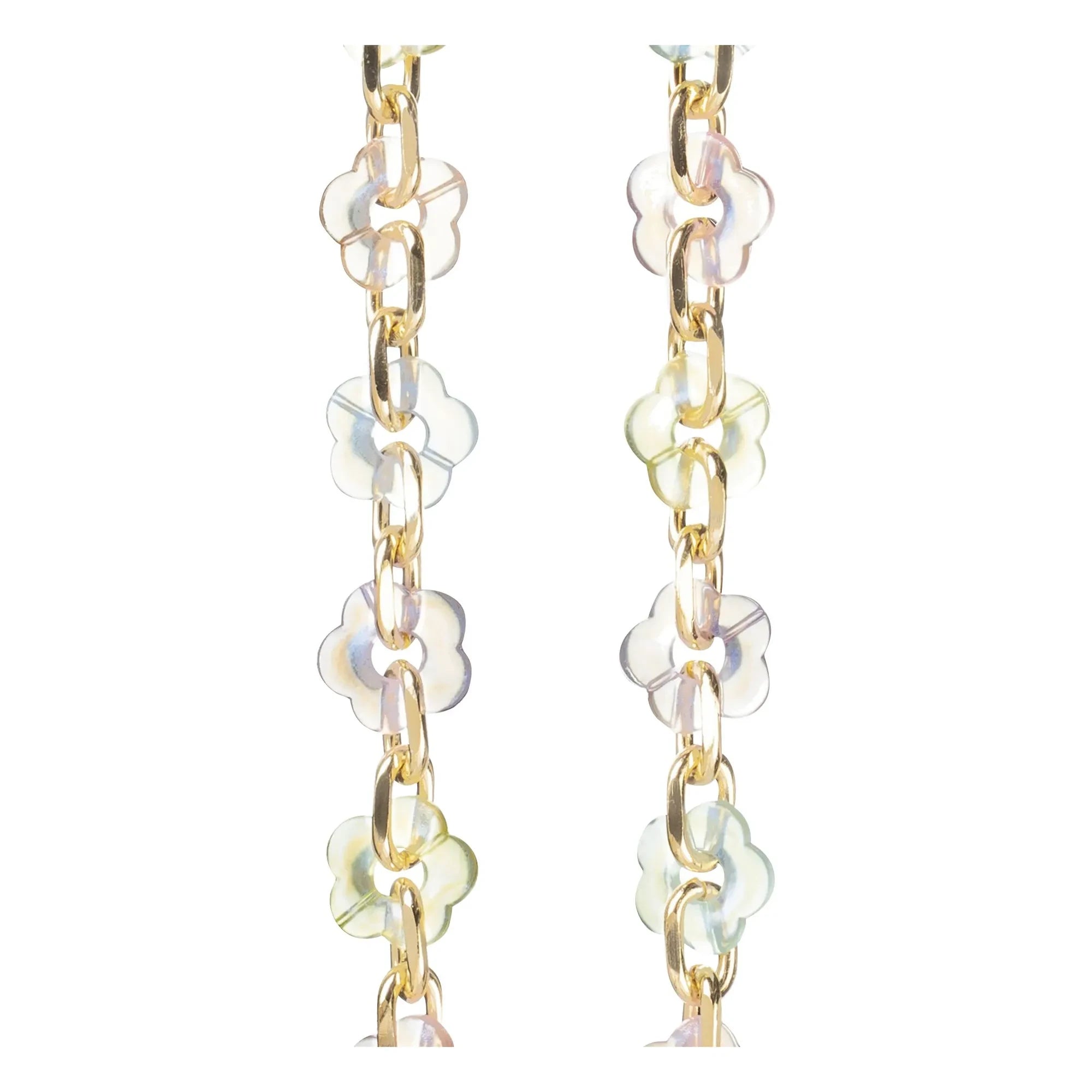 LaCoqueFrançaise - Cassy Holografische 100 cm lange Kette | Transparent