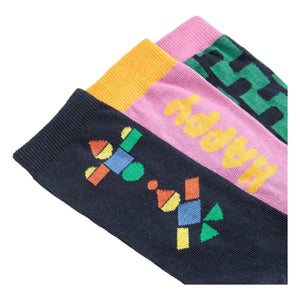 Bobo Choses – Fröhliches Socken-Set aus Bio-Baumwolle, 3er-Pack | Pink