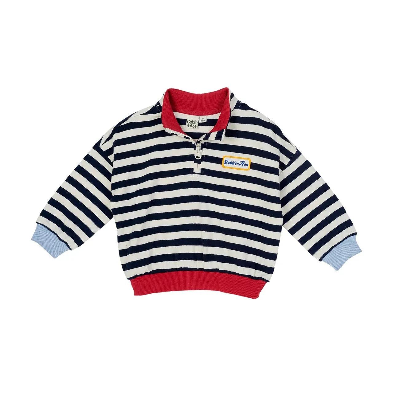 Goldie + Ace - Çizgili Fermuarlı Sweatshirt - Smallable Özel | Lacivert