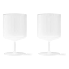 Ferm Living - Ripple Wine Glasses - Set of 2 | White