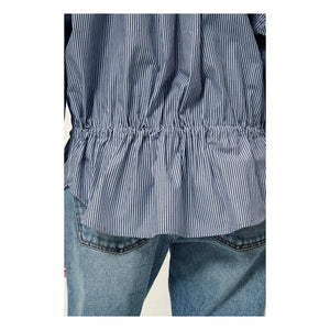Sessùn - Santalin gestreifte Baumwollbluse | Blau