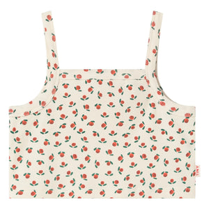 Tinycottons - Embossed Top Roses Organic Cotton | White