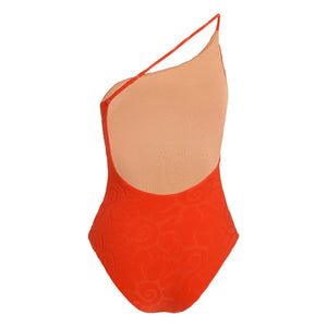 OAS - Sunero Tuffo Strukturiert Asymmetrischer Badeanzug | Rot