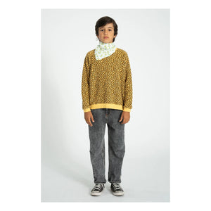Piupiuchick - Leoparden-Sweatshirt aus Bio-Baumwolle | Senf
