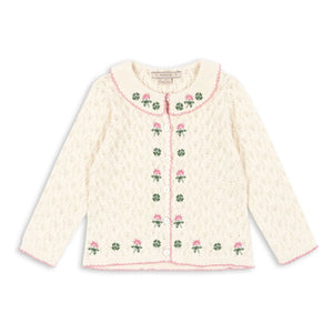 Konges Sløjd - Strickjacke Ajouré Rosier | Ecru