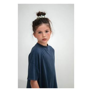 Repose AMS – Bio-Baumwollkleid mit Rüschen | Mitternachtsblau
