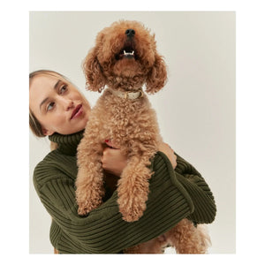 Cafide - Veganes Hundehalsband aus Leder | Beige