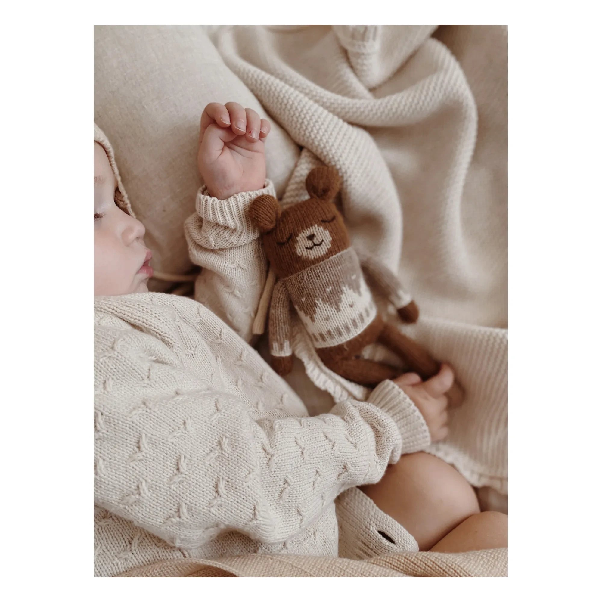 Main Sauvage - Jacquard-Pullover Teddybär | Taupebraun