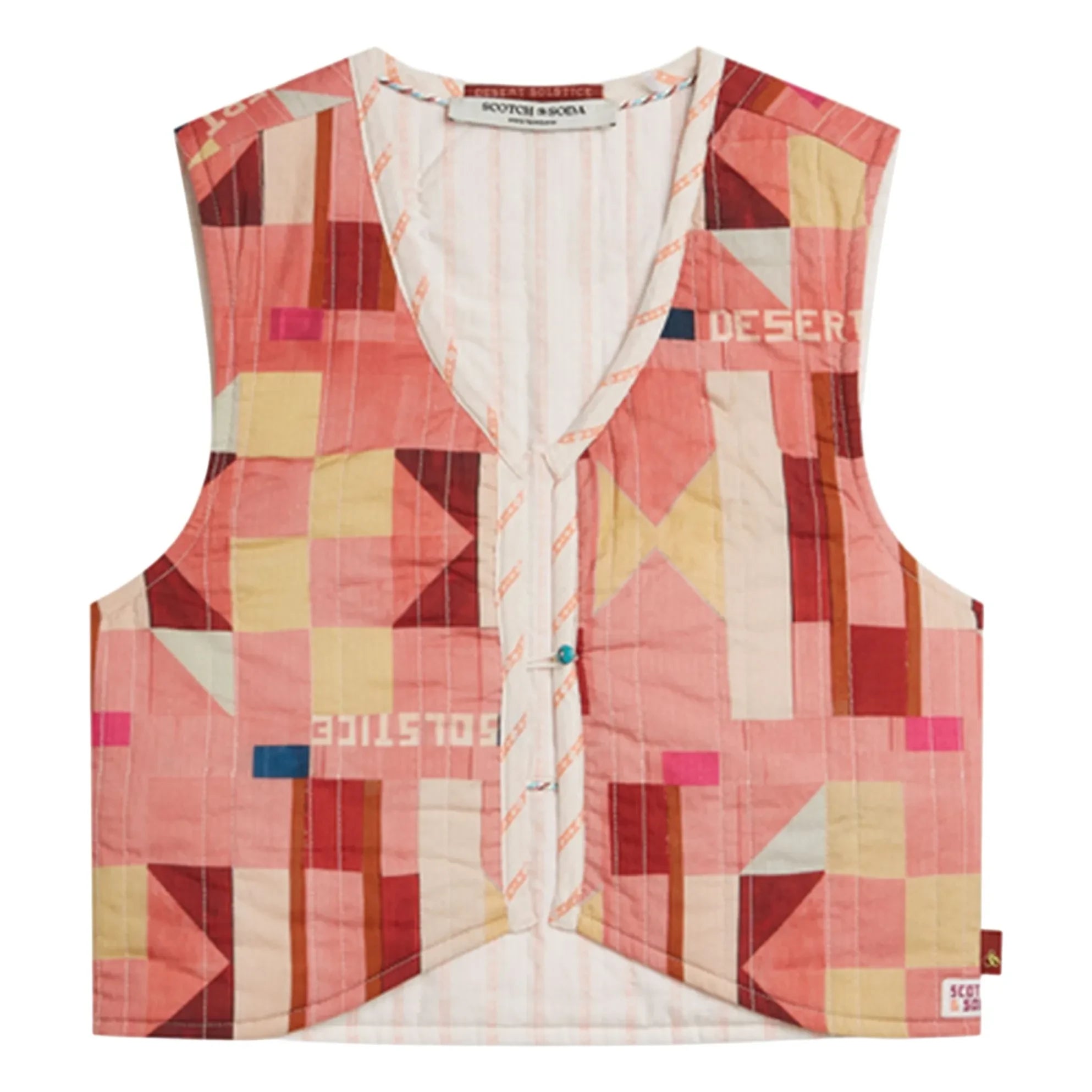 Scotch & Soda – Geometrische Wende-Weste | Rosa