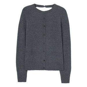 Cordera - Gri Merino Yün Halter Kazak