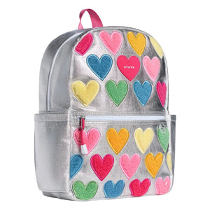 State Bags - Iridescent Hearts Kane Backpack | Grey