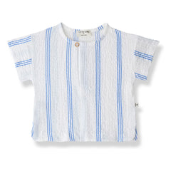1+ in the Family - Striped Portlligat T-Shirt | Light Blue