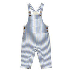 Arsène et Les Pipelettes - Striped Denim Overalls | Azure Blue