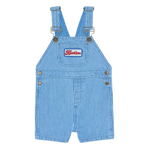 Bonton - Şık Çizgili Denim Tulum | Mavi