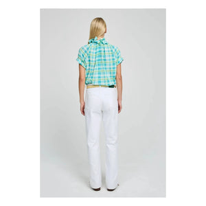Laurence Bras - Cotton Snail Blouse | Turquoise