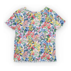 the new society - Verbena Floral Rib T-Shirt Baby | Blau