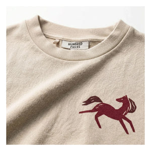 Hundred Pieces - Inaya Horse Organic Cotton Sleeveless Sweatshirt | Cream