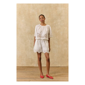 Louise Misha - Louvia Organic Cotton Blouse | White