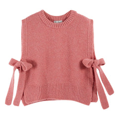 Emile et Ida – Columbia Ärmelloser Pullover aus extrafeiner Merinowolle | Pink