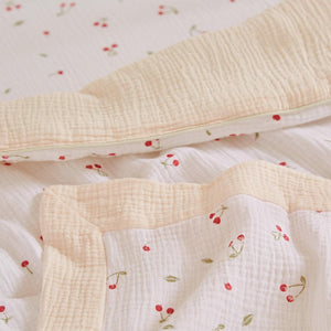 CuddleCo 4pc Cot Bed Bedding Set - Ditsy Cherry-Bedding Sets-Ditsy Cherry-Cot Bed | Natural Baby Shower