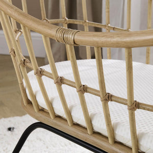CuddleCo Aria Wave Crib - Rattan-Cribs-Rattan- | Natural Baby Shower