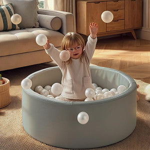 CuddleCo Ball Pit with Balls - Sea Salt-Ball Pits-Sea Salt- | Natural Baby Shower