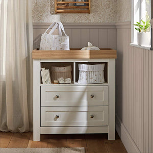 CuddleCo Burford 3pc Set - White/Oak-Nursery Sets-White/Oak- | Natural Baby Shower