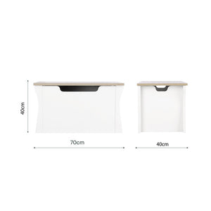 CuddleCo Clara Storage Box - White/Ash-Storage-White/Ash- | Natural Baby Shower