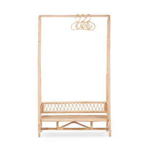 CuddleCo Aria Clothes Rail - Rattan-Clothing Storage-Rattan- | Natural Baby Shower