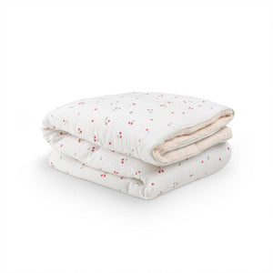 CuddleCo Cot Bed Quilt - Ditsy Cherry-Bedding Sets-Ditsy Cherry-Cot Bed | Natural Baby Shower