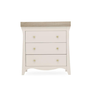 CuddleCo Clara 2 Piece Set 3-Drawer Dresser + Cot Bed - Cashmere-Nursery Sets- | Natural Baby Shower
