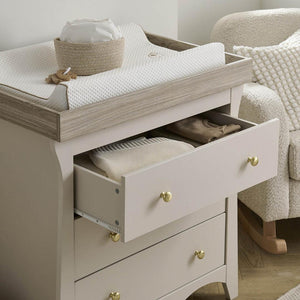 CuddleCo Clara 3-Drawer Dresser + Changer - Cashmere-Nursery Sets-Cashmere- | Natural Baby Shower