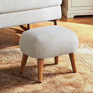 CuddleCo Etta Foot Stool - Boucle Off White-Footstools-Boucle Off White- | Natural Baby Shower