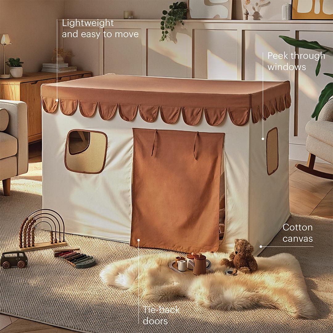 CuddleCo Play House with Scalloped Bunting - Tuscany-Climbing Frames-Tuscany- | Natural Baby Shower