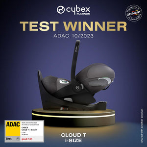 CYBEX Cloud T i-Size Plus Rotating Baby Car Seat - Mirage Grey-Car Seats-Mirage Grey-No Base | Natural Baby Shower