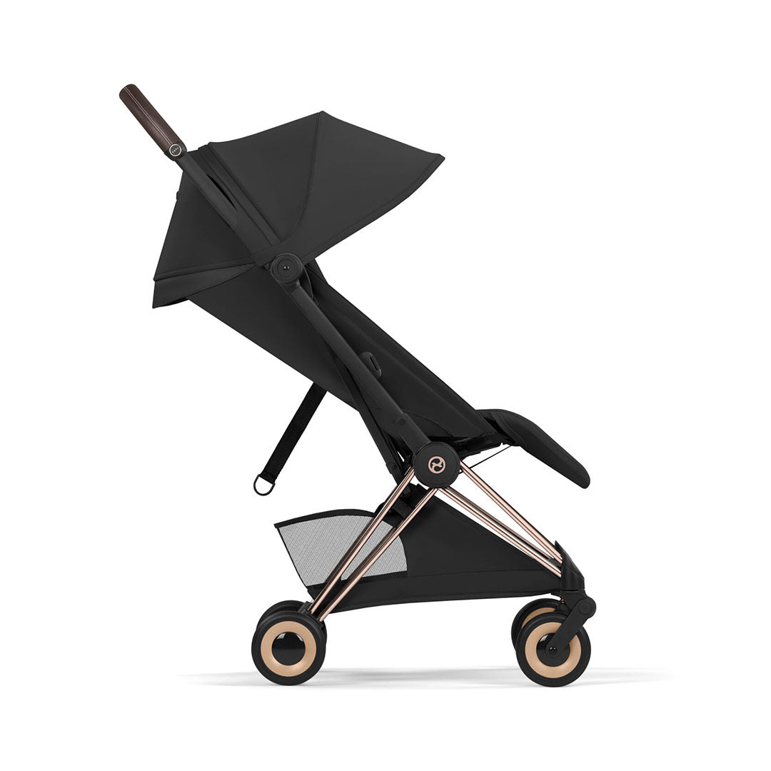 CYBEX Coya Comfort Compact Stroller & Carrycot - Sepia Black/Rose Gold-Strollers-Sepia Black/Rose Gold- | Natural Baby Shower